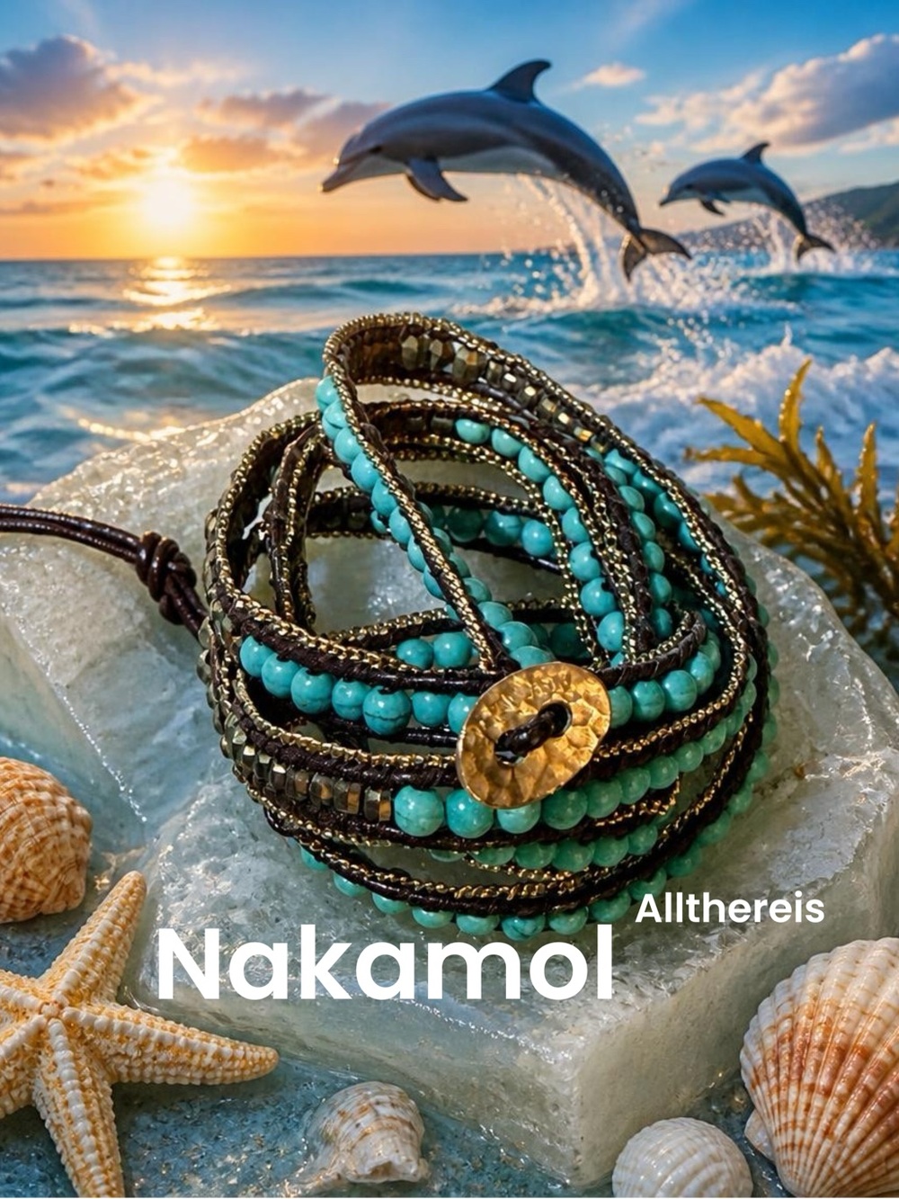 Nakamol turquoise bracelet 5 wrap